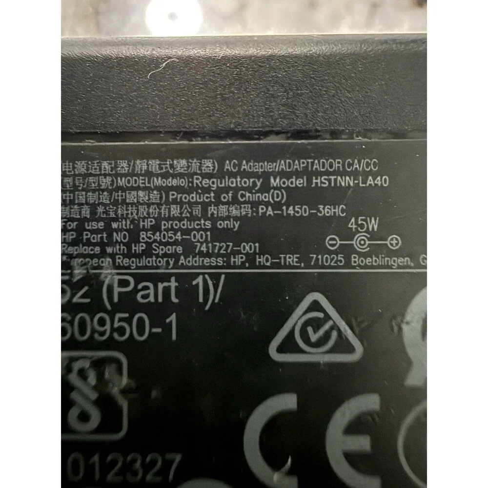 HSTNN-LA40 GENUINE HP AC ADAPTER 45W